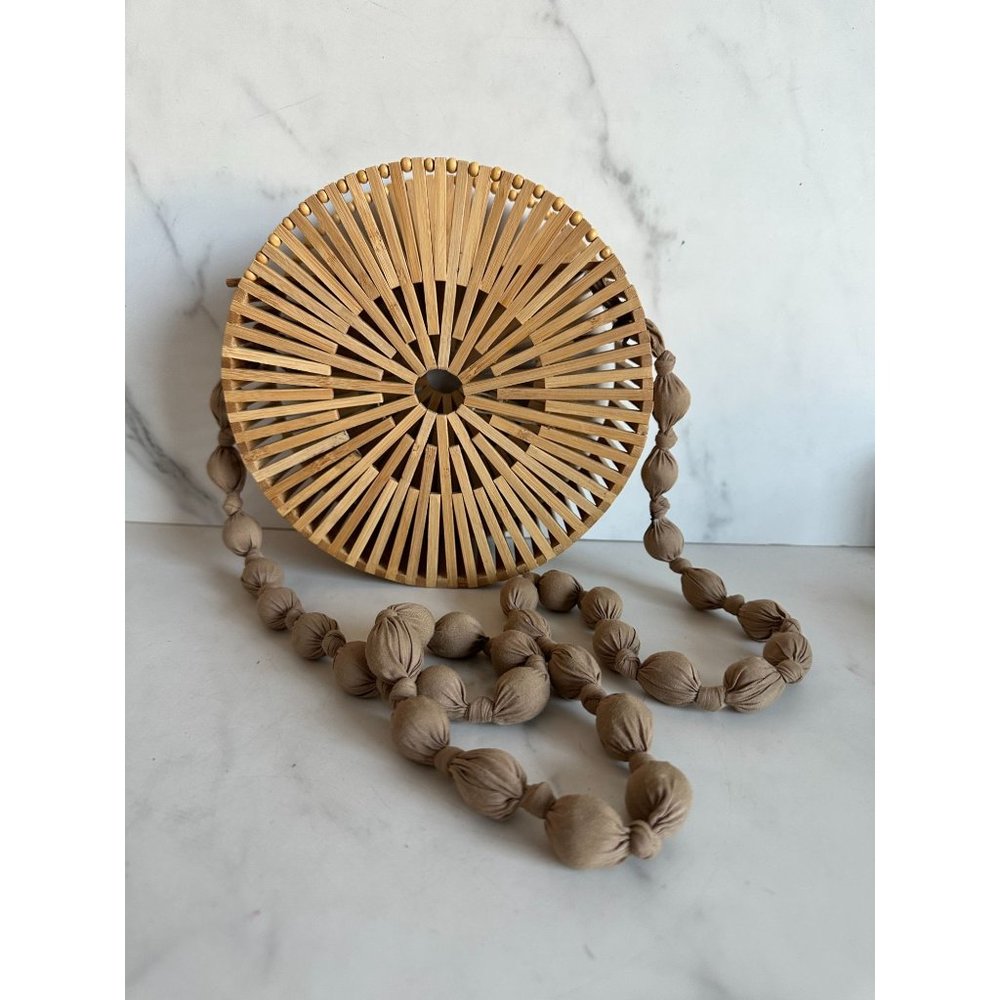 SUMMER Circle Woven Shoulder Crossbody Bag